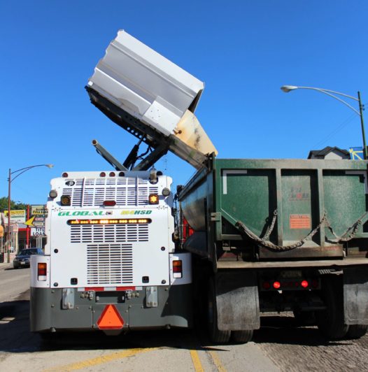 Global M4 HSD High Side Dump Street Sweeper