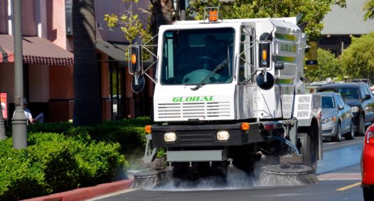 Global M3 Street Sweeper Dust Control