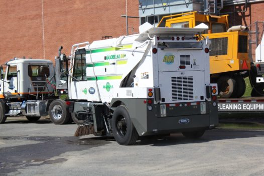 Global R3 Air Street Sweeper in parking lot