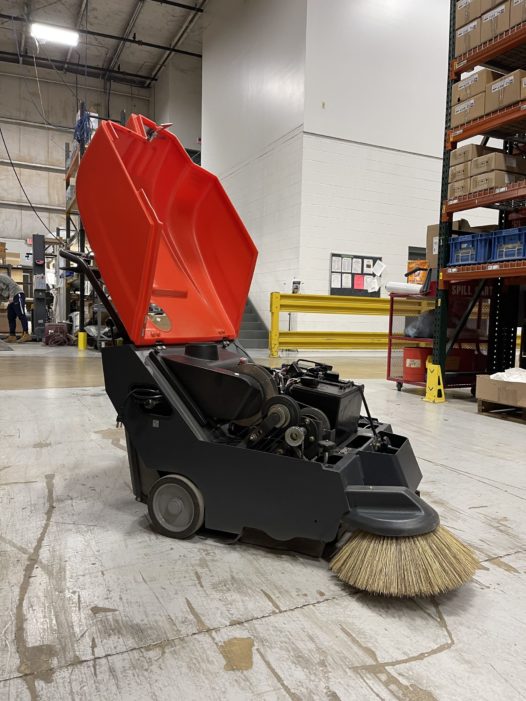 PowerBoss Collector 34 Walk-behind sweeper motor view