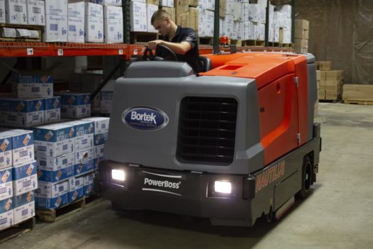 PowerBoss Nautilus Scrubber Cleaning Warehouse