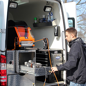 Custom Sewer Pipeline Inspection Van - Crawler & Reel