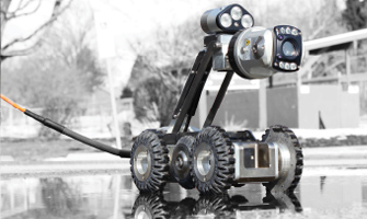 Sewer Inspection Crawler with Camera and Lights