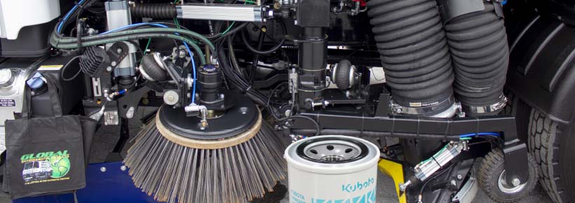 Shop Parts (Pictured: Street sweeper broom, filters)