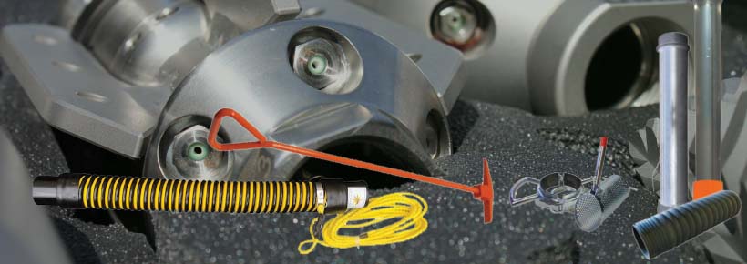 Sewer Jetter Nozzles, Hoses, Manhole Hook, Hydro Excavator Dig Tubes