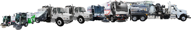 Public Works Equipment: Street Sweepers, Sewer Jetters, Air & Hydro Excavation, Sewer Crawler Cameras for sale and rental at Bortek Industries