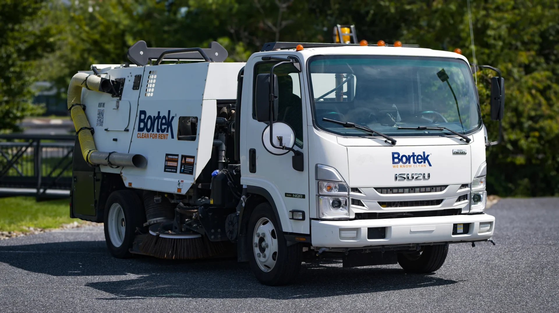 Hydro excavator vac truck working on a job site
